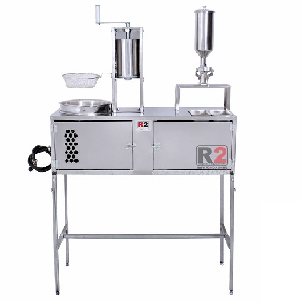 Mesa de Churros Completa com Masseira Fuso Inox
