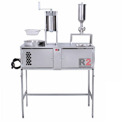 Mesa de Churros Completa com Masseira Fuso Inox