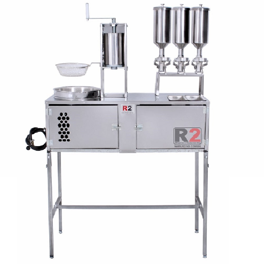 Mesa de Churros Completa com Masseira Fuso Inox