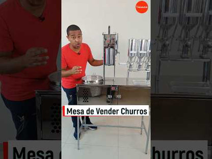 Mesa de Churros Completa com Masseira Fuso Inox