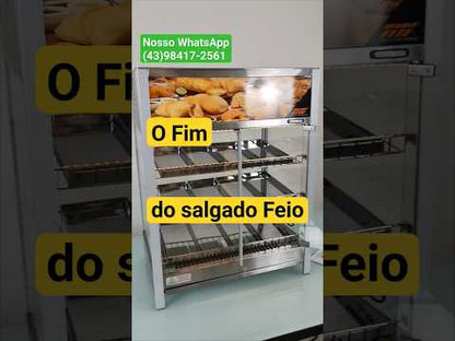 Estufa Salgado Vapor Abre Frente e Traseira 12 Bandejas Titã