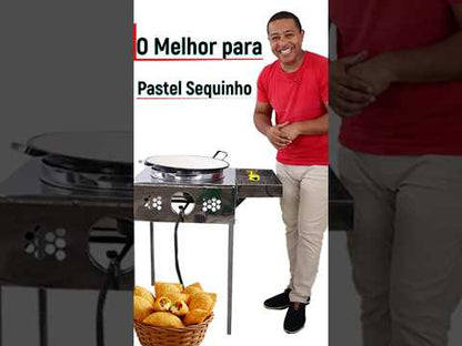 Tacho de Fritar Pastel a Gás de Alta Pressão 10 Litros Profissional Fogão Pasteleiro