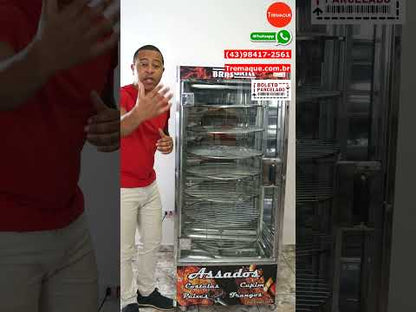 Maquina de Assar Frangos 56 Frangos com Mesa Brasgrill